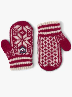 Uldtøj|Tilbehør|Hestra Kid's Nordic Vanter, Red/Offwhite