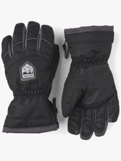Børn Hestra Tilbehør|Vintertøj-Sarri Zip JR Handsker, Sort/Grafit