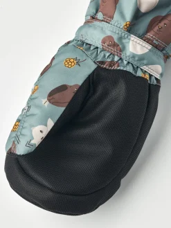 Tilbehør|Hestra Vanter Baby Zip Long, Sea blue Print