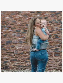 Bæreseler, Strækvikler & Bærestole|Hippychick Hoftesæde, Denim Gray Grå/Brun