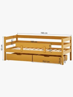 Børnesenge & Tilbehør|Hoppekids ECO Comfort Enkeltseng 70x160, Yellow