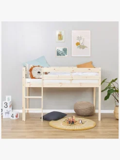 Børnesenge & Tilbehør|Hoppekids ECO Comfort  Halvhøj Højseng 70x160, Træ Beige