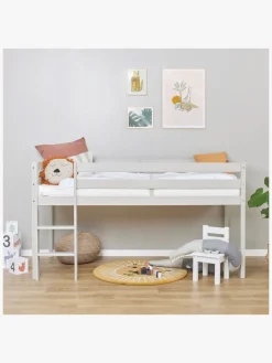 Børnesenge & Tilbehør|Hoppekids ECO Comfort  Halvhøj Højseng 90x200, Duegrå Grå