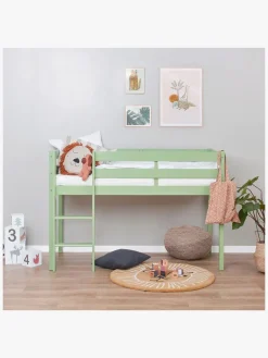 Børnesenge & Tilbehør|Hoppekids ECO Comfort  Halvhøj Højseng 70x160, Lysegrøn Grøn