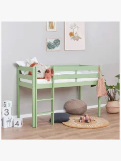 Børnesenge & Tilbehør|Hoppekids ECO Comfort  Halvhøj Højseng 70x160, Lysegrøn Grøn