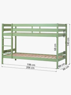 Børnesenge & Tilbehør|Hoppekids ECO Comfort Køjeseng 90x200, Lysegrøn Grøn