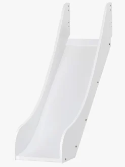 Børnesenge & Tilbehør|Hoppekids ECO Dream Halvhøj Seng med Rutsjebane og Stige 70x170, Hvid