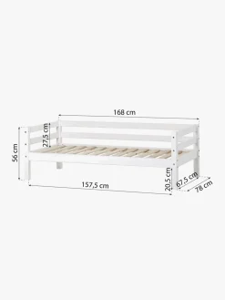 Børnesenge & Tilbehør|Hoppekids ECO Dream Juniorseng med Sengehest 90x200, Hvid