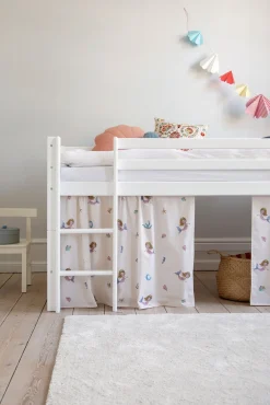 Børnesenge & Tilbehør|Hoppekids Mermaid Sengegardin Hvid/Flerfarvet