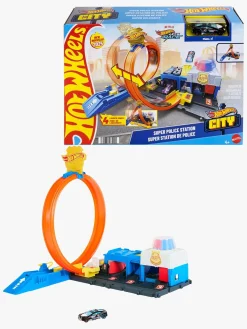 HotWheels Legetøjsbiler & -Fartøjer-Hot Wheels City Super Politistation Racerbane