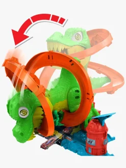 Legetøjsbiler & -Fartøjer|HotWheels Hot Wheels City T-Rex Brandstation Racerbane