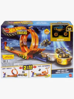 HotWheels Legetøjsbiler & -Fartøjer-Hot Wheels Monstertruck Loop & Flip Trophy Challange Racerbane