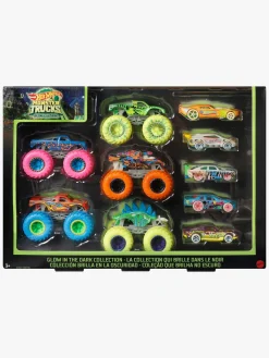 HotWheels Legetøjsbiler & -Fartøjer-Monster Trucks Selvlysende Multipack