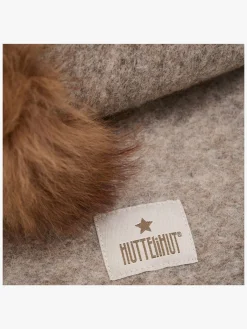 Børn Huttelihut Tilbehør|Uldtøj-Elefanthue i Uld med Pomponer, Camel Melange