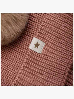 Børn Huttelihut Uldtøj|Tilbehør-Hue Merinould med Pomponer, Burlwood