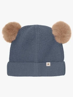 Uldtøj|Tilbehør|Huttelihut Hue Merinould med Pomponer, Turbulence