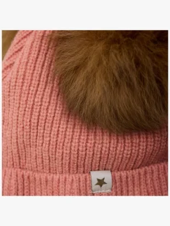 Uldtøj|Tilbehør|Huttelihut Hue Merinould med Pomponer Alpaka, Burlwood