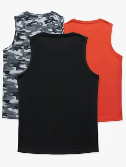 Hyperfied Sportstøj-Bounce Tank Top 3-pak, Black/Camo Black/Koi