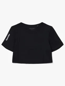 Sportstøj|Hyperfied Crop Logo Top, Anthracite Sort