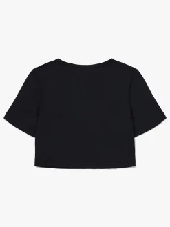Sportstøj|Hyperfied Crop Logo Top, Anthracite Sort