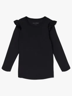Sportstøj|Hyperfied Frill Sleeve Top, Anthracite