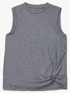 Sportstøj|Hyperfied Jersey Knot Tank Top, Grey Melange Grå