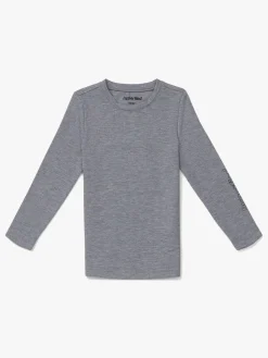 Sportstøj|Hyperfied Jersey Logo Long Sleeve Top, Grey Melange Grå