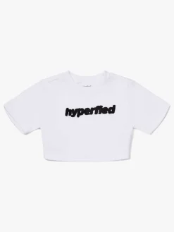 Sportstøj|Hyperfied Running Short Sleeve Logo Sweatshirt, Snow White Hvid