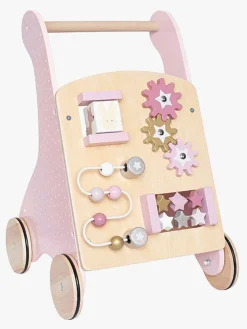 Babylegetøj|JaBaDaBaDo Bunny Aktivitetsvogn Lyserød/Beige