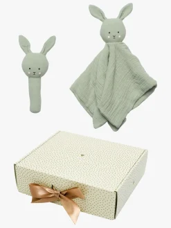 Stofbleer, Nusseklude & Babytæpper|JaBaDaBaDo Bunny Rangle Gavesæt, Grøn