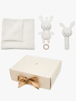 Stofbleer, Nusseklude & Babytæpper|JaBaDaBaDo Bunny Tæppe Gavesæt, Hvid