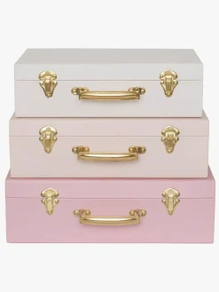 Opbevaring|JaBaDaBaDo Kufferter 3-Pak, Pink Lyserød