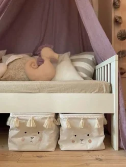 Opbevaring|JaBaDaBaDo Small Teddy Opbevaringskurv Hvid