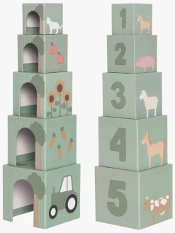 JaBaDaBaDo Babylegetøj-Stableklodser med Bondegårdsdyr