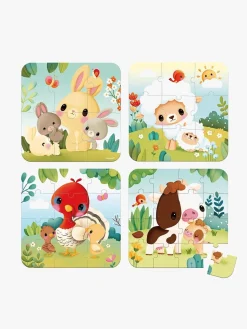 Spil & Puslespil|Janod Bondegårdsdyr Puslespil med Progressiv Sværhedsgrad 4-i-1 43 Brikker Flerfarvet