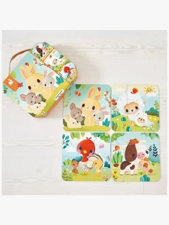 Spil & Puslespil|Janod Bondegårdsdyr Puslespil med Progressiv Sværhedsgrad 4-i-1 43 Brikker Flerfarvet