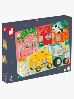 Janod Spil & Puslespil-Låsebræt Bondegård