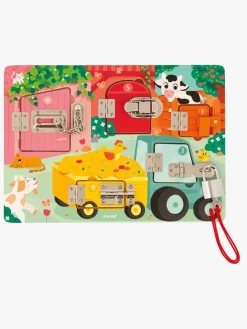 Janod Spil & Puslespil-Låsebræt Bondegård