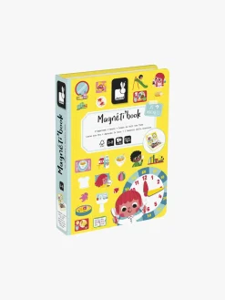 Bøger|Janod Magneti'Book Lær Klokken Magnetsæt 75 Stk. Flerfarvet