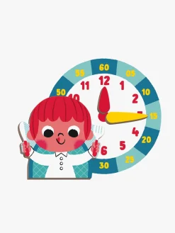 Bøger|Janod Magneti'Book Lær Klokken Magnetsæt 75 Stk. Flerfarvet