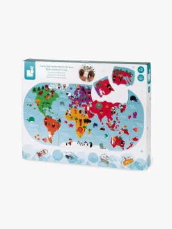 Vandlegetøj|Janod Puslespil Badelegetøj Explorers Map