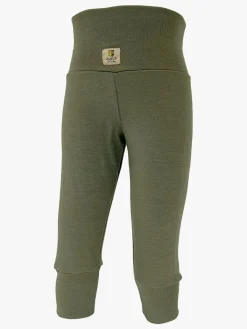 Børn Janus Underdele-Babywool Bukser Merinould, Olivengrøn