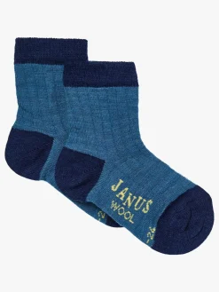 Undertøj|Uldtøj|Janus Uldstrømper Merinoblanding 3-pak, Lyseblå Blå