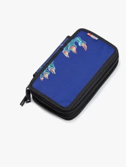 Kreativt Legetøj|Jeva Two-Zip Penalhus, Dinosaur Blå