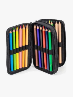 Kreativt Legetøj|Jeva Two-Zip Penalhus, Incognito Grøn/Orange