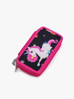 Jeva Kreativt Legetøj-Two-Zip Penalhus, My Flower Unicorn