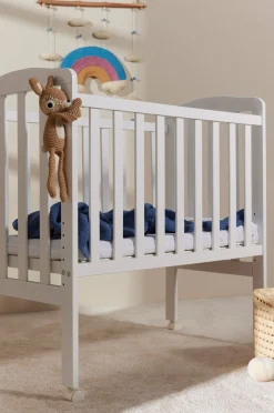 Børnesenge & Tilbehør|JLY ALICE Tremmeseng med BabyDan Madras Comfort 40x84, Hvid