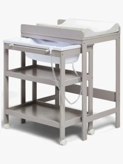 Pusleborde|JLY Dream Puslebord med Badebalje, Warm Grey Grå