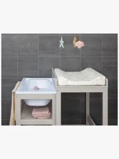 Pusleborde|JLY Dream Puslebord med Badebalje, Warm Grey Grå