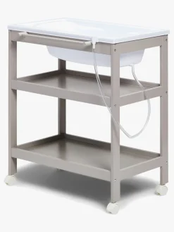 Pusleborde|JLY Dream Puslebord med Badebalje, Warm Grey Grå